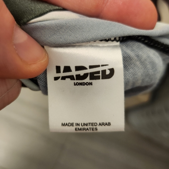 🇬🇧 Jaded London Men's Satin Panel Souvenir Tee Raglan Tiger Camo Floral S - Picture 6 of 6